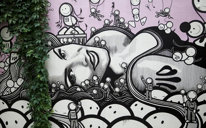 Graffitis und moderne Kunst in Basel